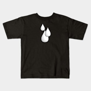 save the earth icon, water vintage hand drawing design Kids T-Shirt